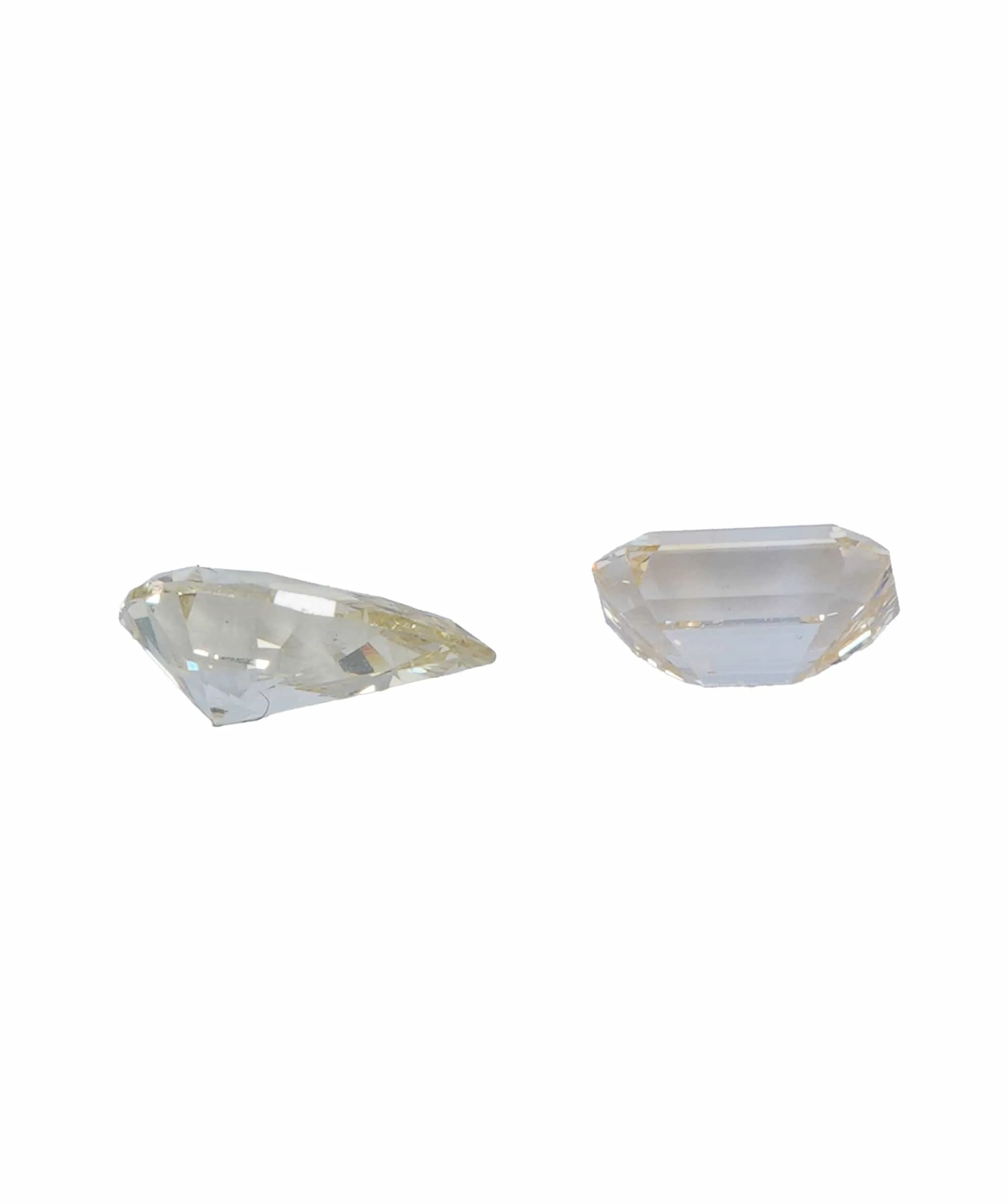 0.7 ct PEAR & EMERALD NATURAL INTENSE YELLOW DIAMOND SET OF 2 ANL-S20-8