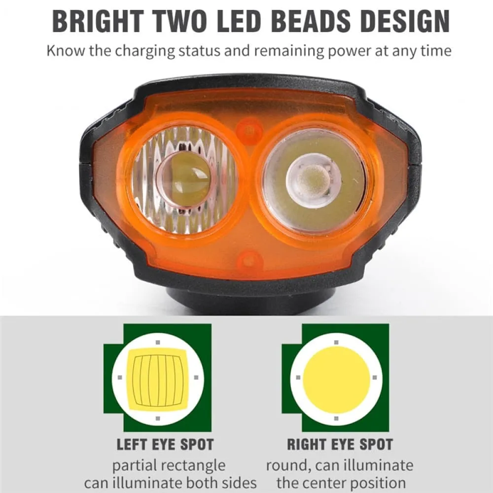 2000mah Solar Power Bicycle Light Usb Rechargeable Led Cycling