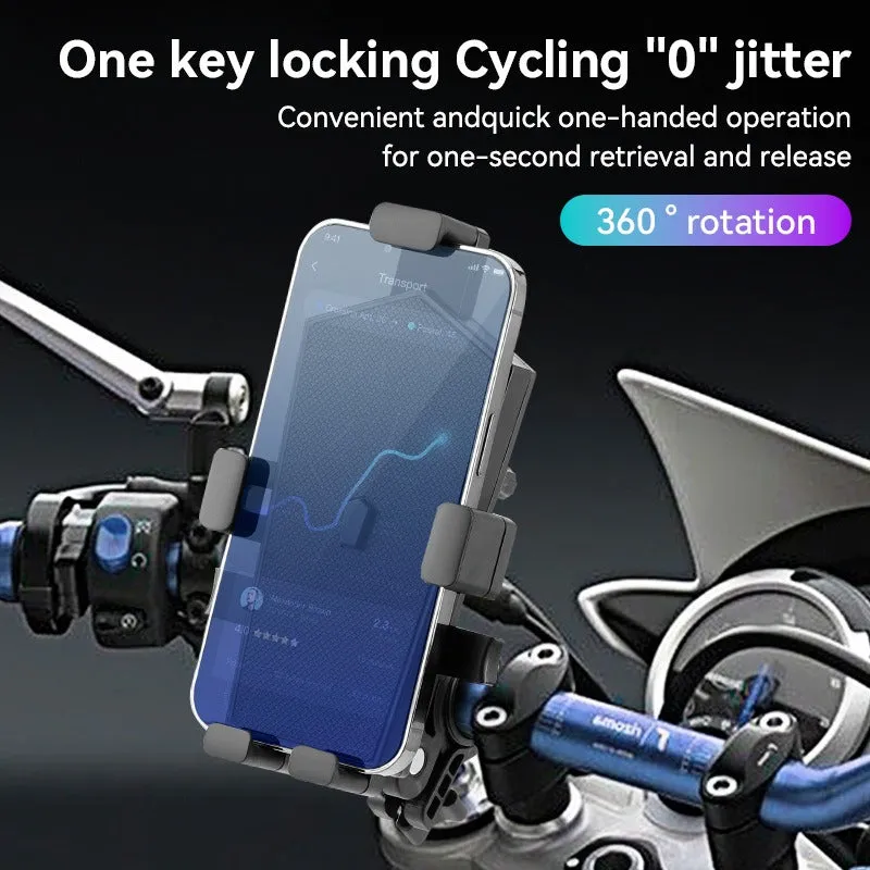 360 Shockproof Phone Holder  Scooter, E-Bike & Motorcycle Mount