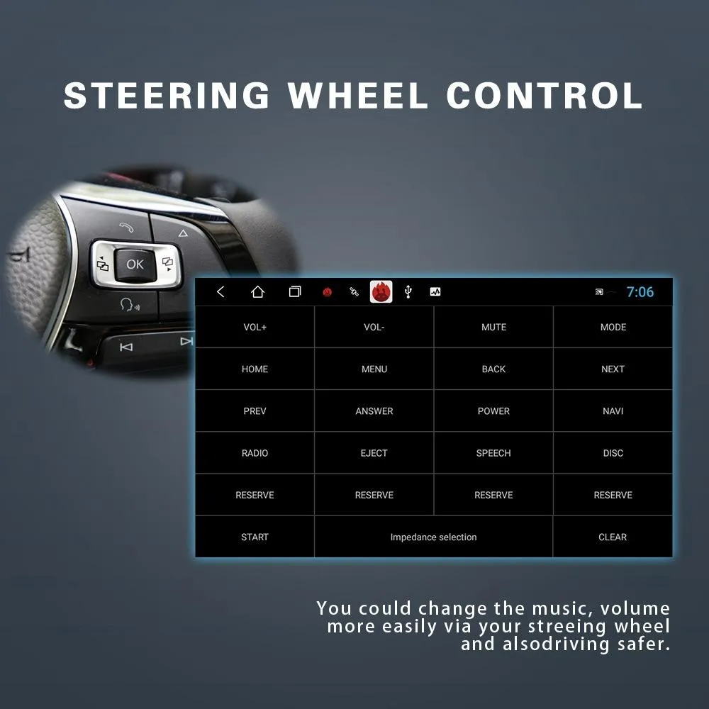 7 Inch Android Car Multimedia Player With Navigation Bluetooth Reversing Camera - Fits Volkswagen - Android 10.0 - 1   16G - Standard   4Lights