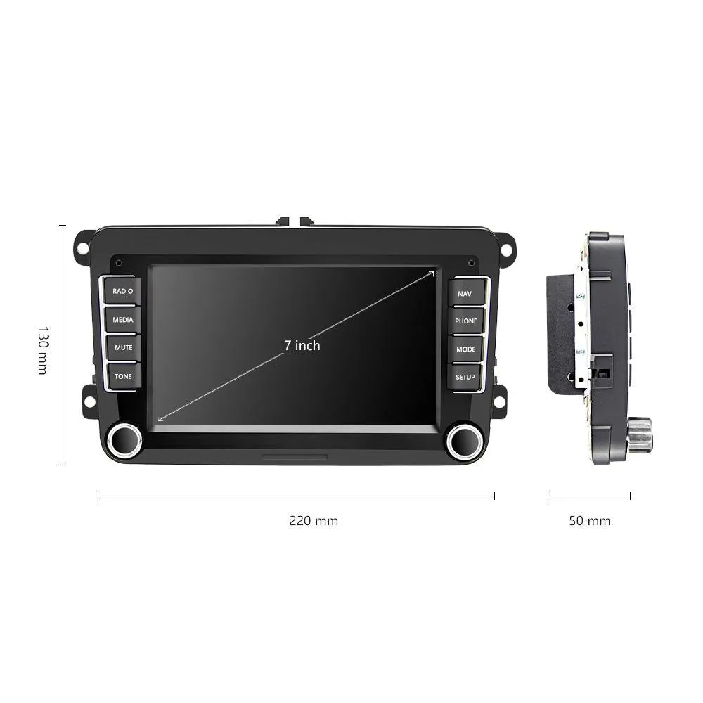 7 Inch Android Car Navigation Player For Volkswagen - 2   32G Wireless Carplay 12 Lights Camera