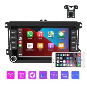 7 Inch Android Car Navigation Player For Volkswagen With Wireless Carplay - 1   16G - 12Lights Camera