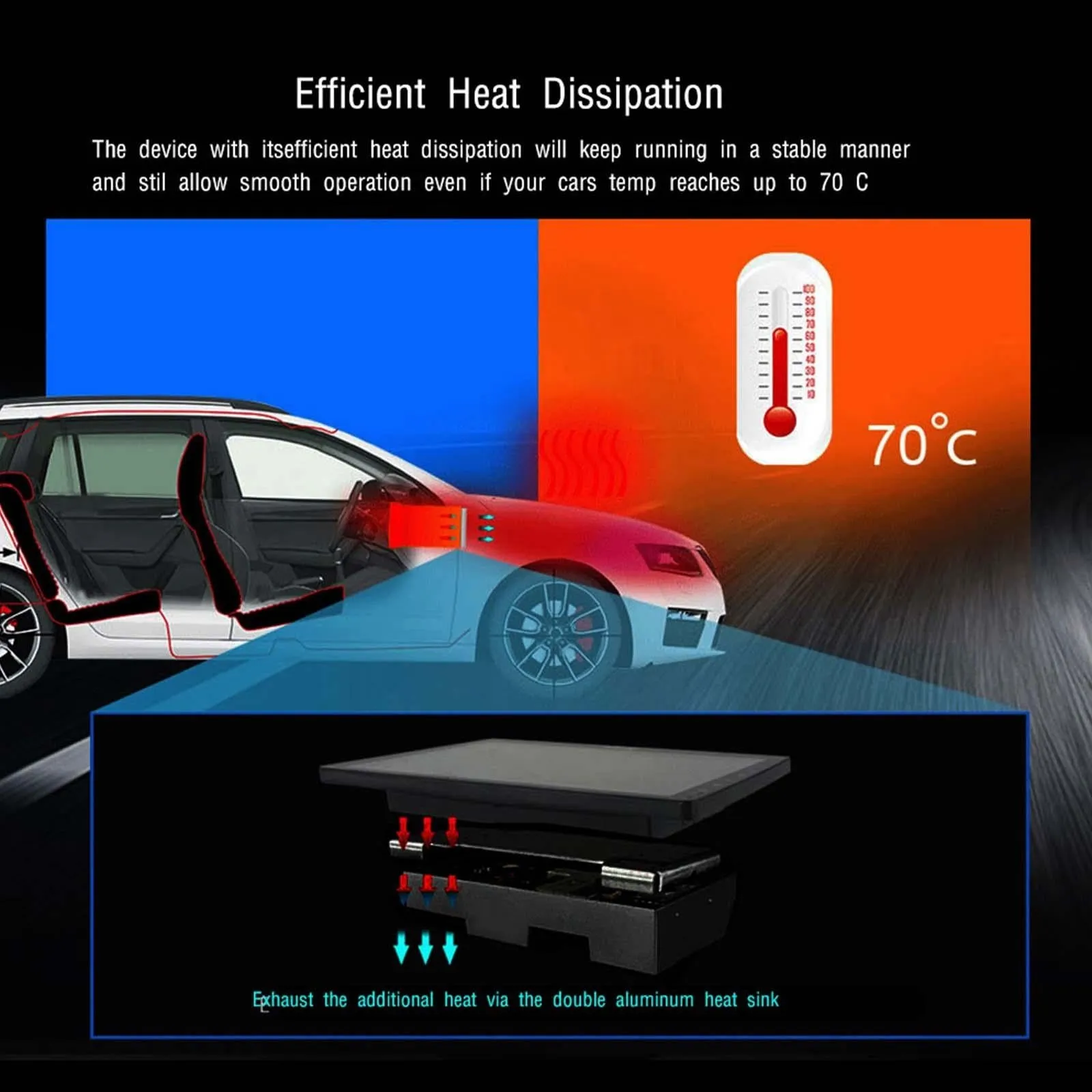 9 Inch Car Android Navigation Screen With Carplay - 2   64G Standard   Ahd Camera