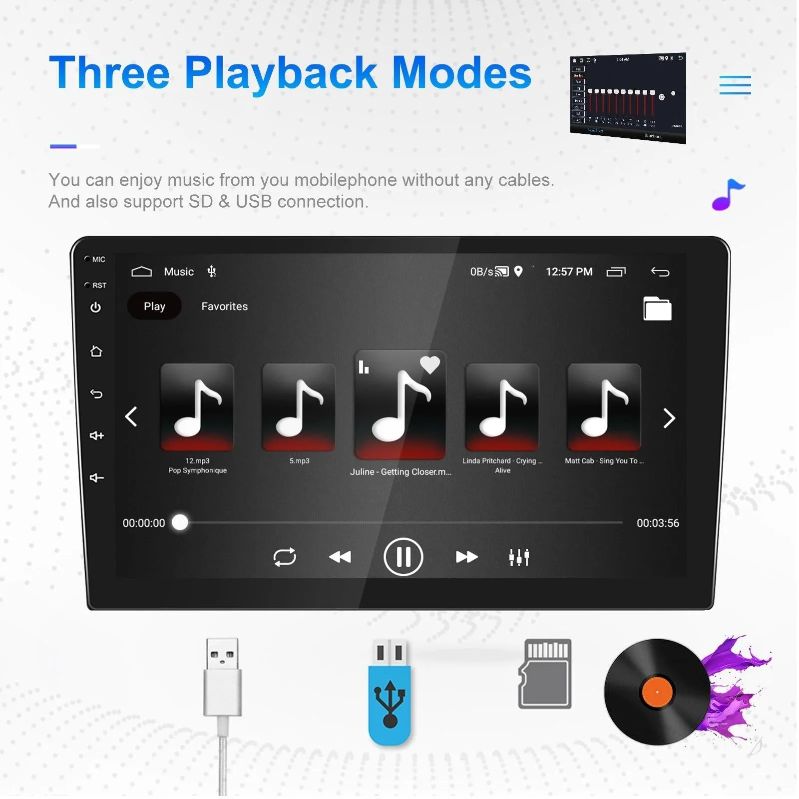 9 Inch Car Android Navigation Screen With Carplay - 2   64G Standard   Ahd Camera
