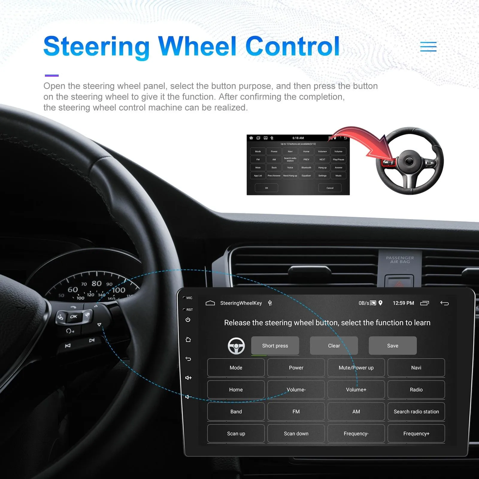 9 Inch Car Android Navigation Screen With Carplay - 2   64G Standard   Ahd Camera