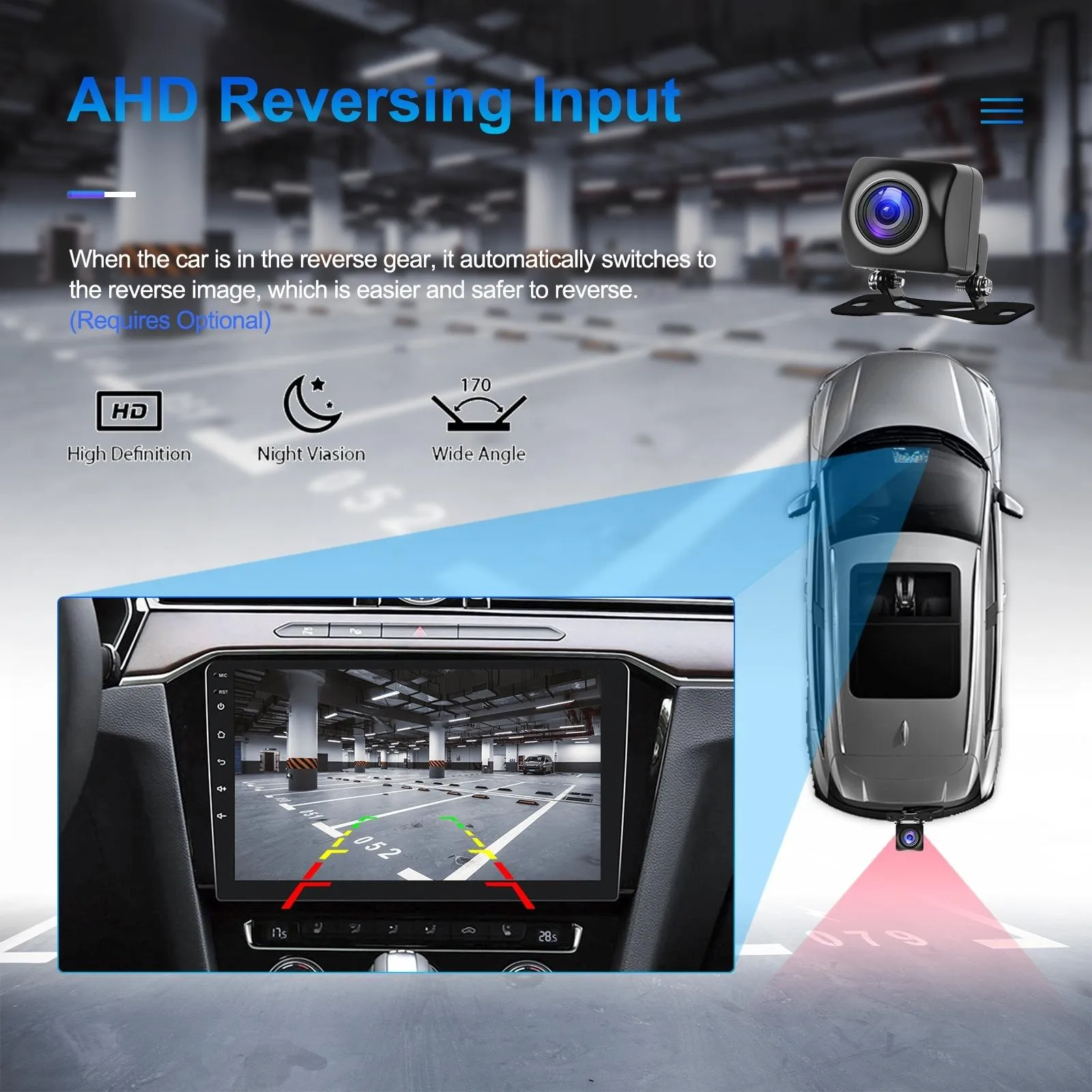 9 Inch Car Android Navigation Screen With Carplay - 2   64G Standard   Ahd Camera