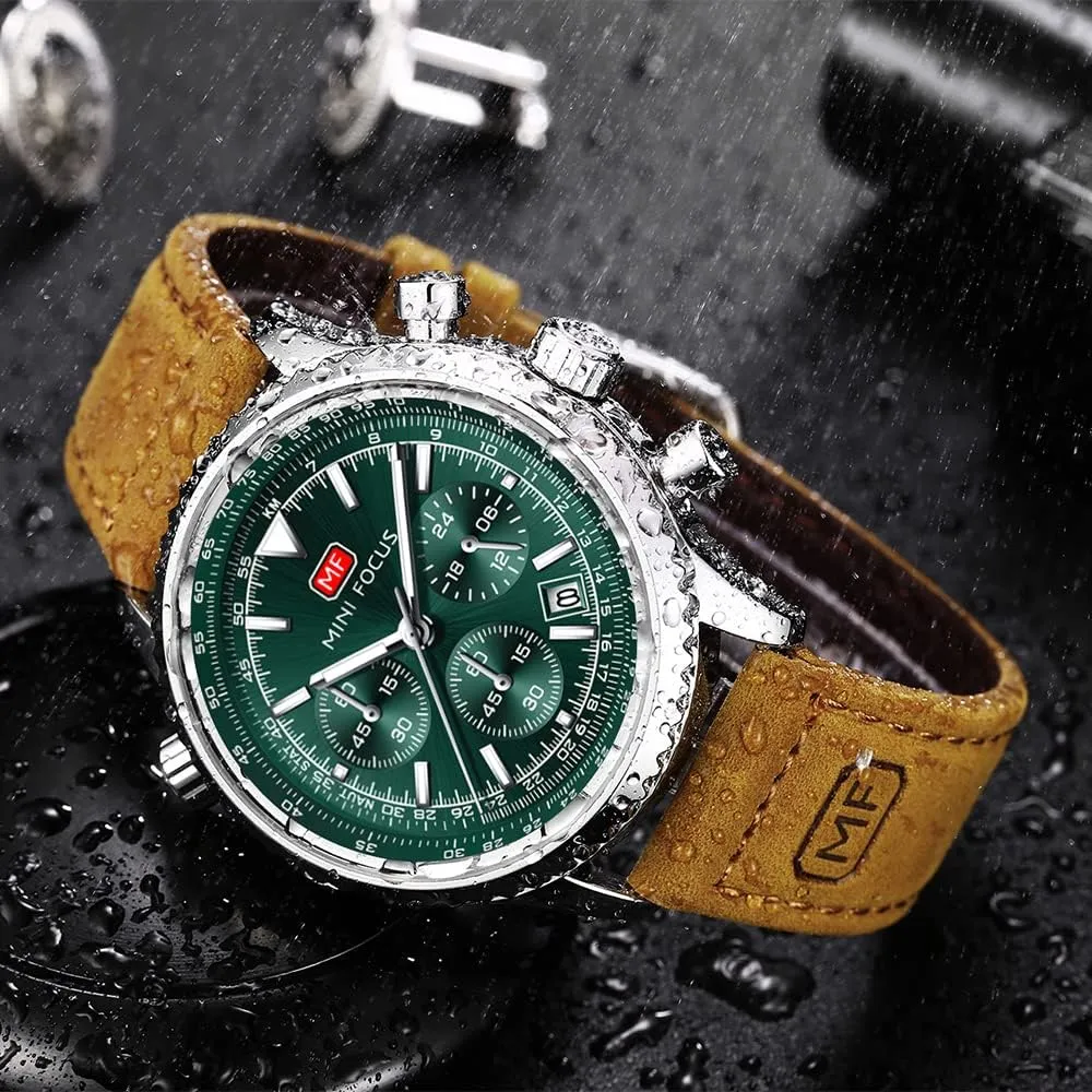 AIMES Mens Watches for Men Casual Chronograph Waterproof Sport Military Watch Analog Quartz Movement Stylish Luxury Dress Wrist Watch Elegant Gift Watch for Men