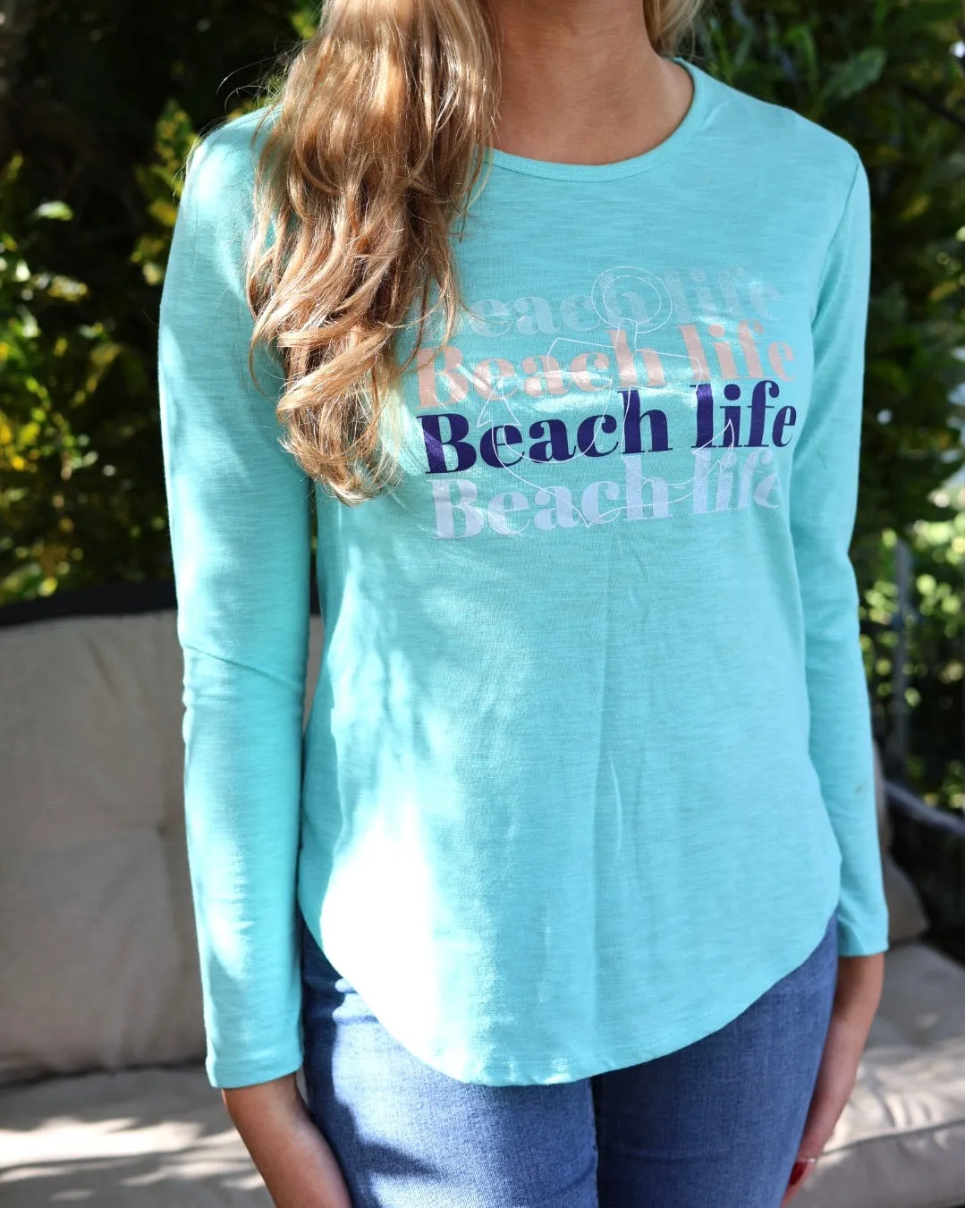 Beach Life Long Sleeve Top