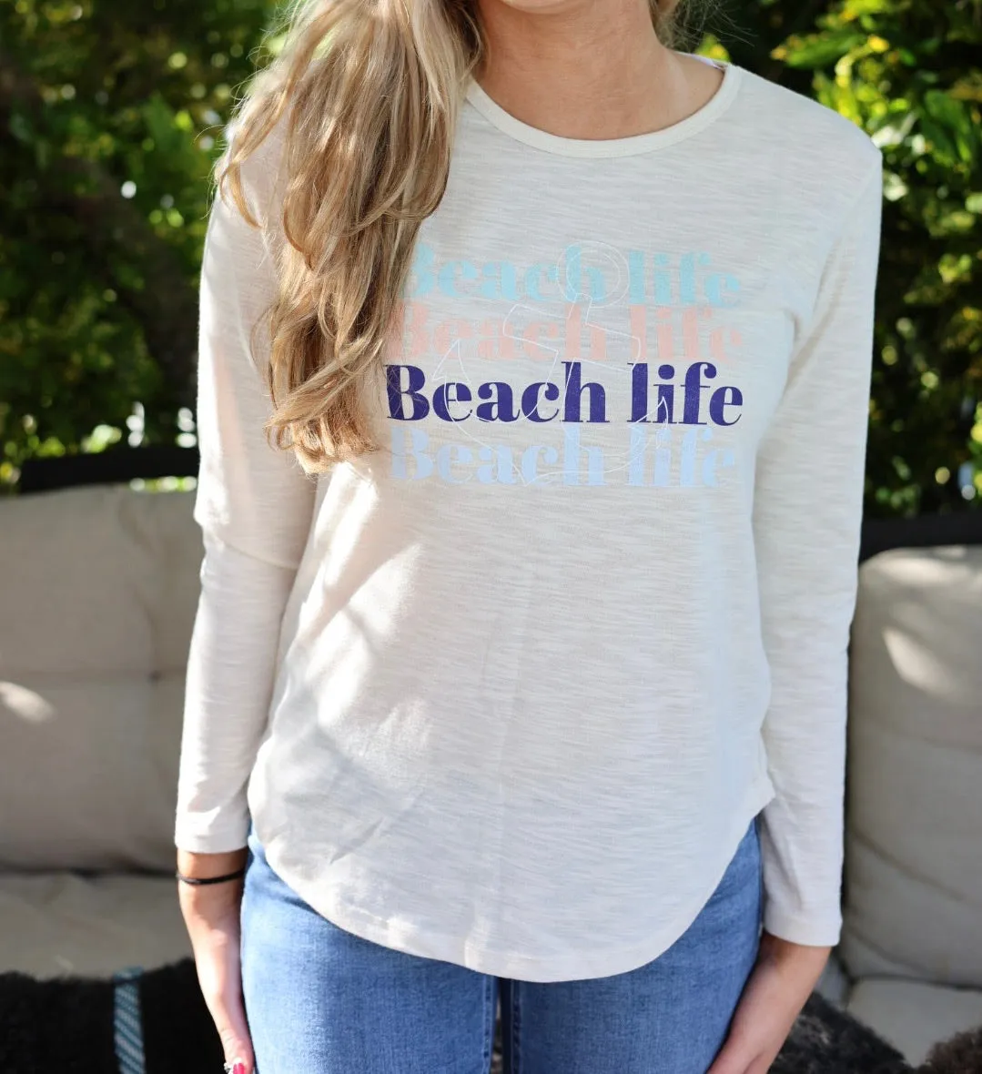 Beach Life Long Sleeve Top