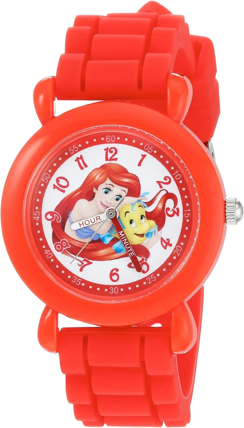 Disney Princess Kids' Plastic Time Teacher Analog Quartz Silicone Strap Watch