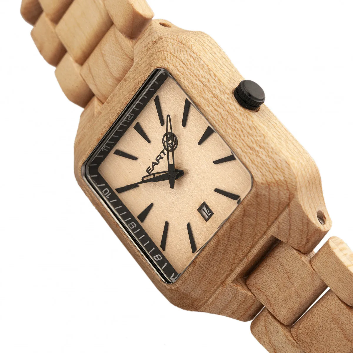 Earth Wood Arapaho Bracelet Watch w/Date - Khaki/Tan