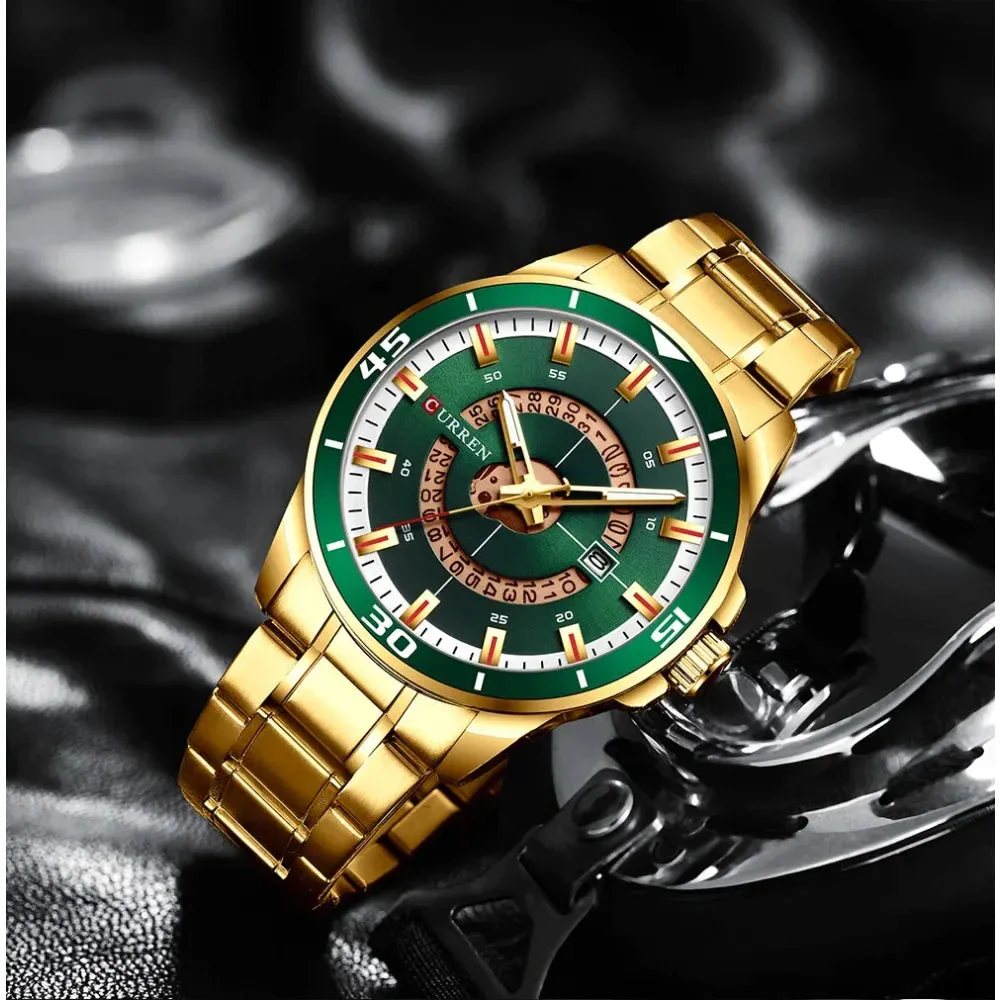 Fashion Design Stainless Steel Quartz Wristwatch with Date for Men
