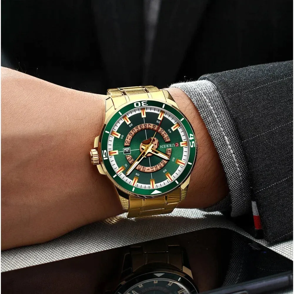 Fashion Design Stainless Steel Quartz Wristwatch with Date for Men