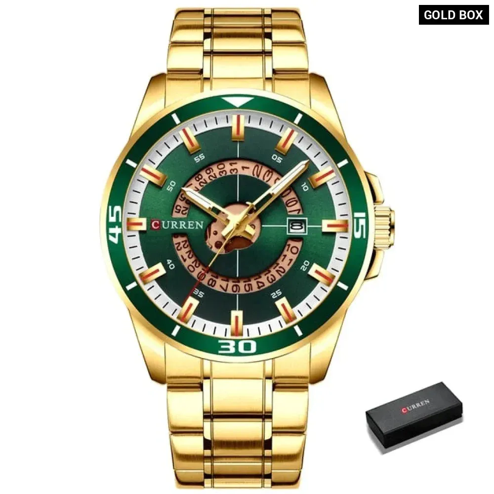 Fashion Design Stainless Steel Quartz Wristwatch with Date for Men