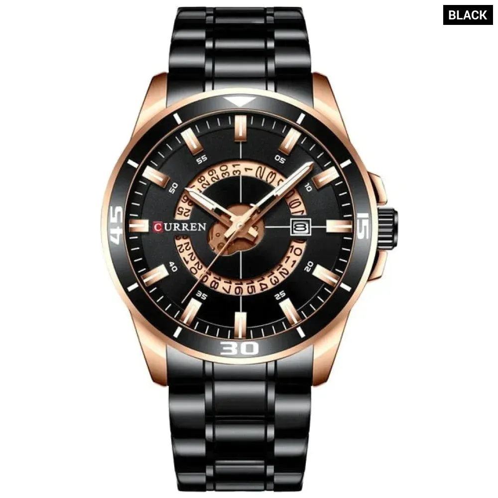 Fashion Design Stainless Steel Quartz Wristwatch with Date for Men