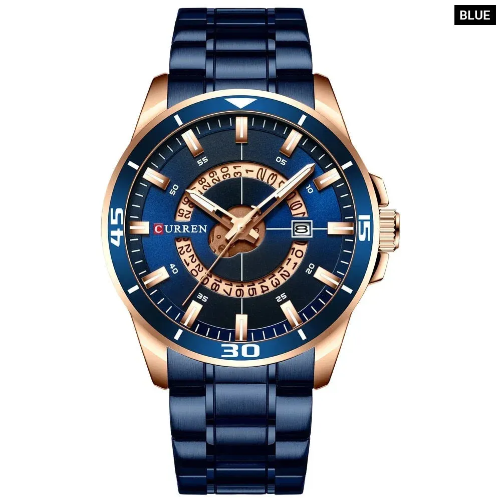 Fashion Design Stainless Steel Quartz Wristwatch with Date for Men