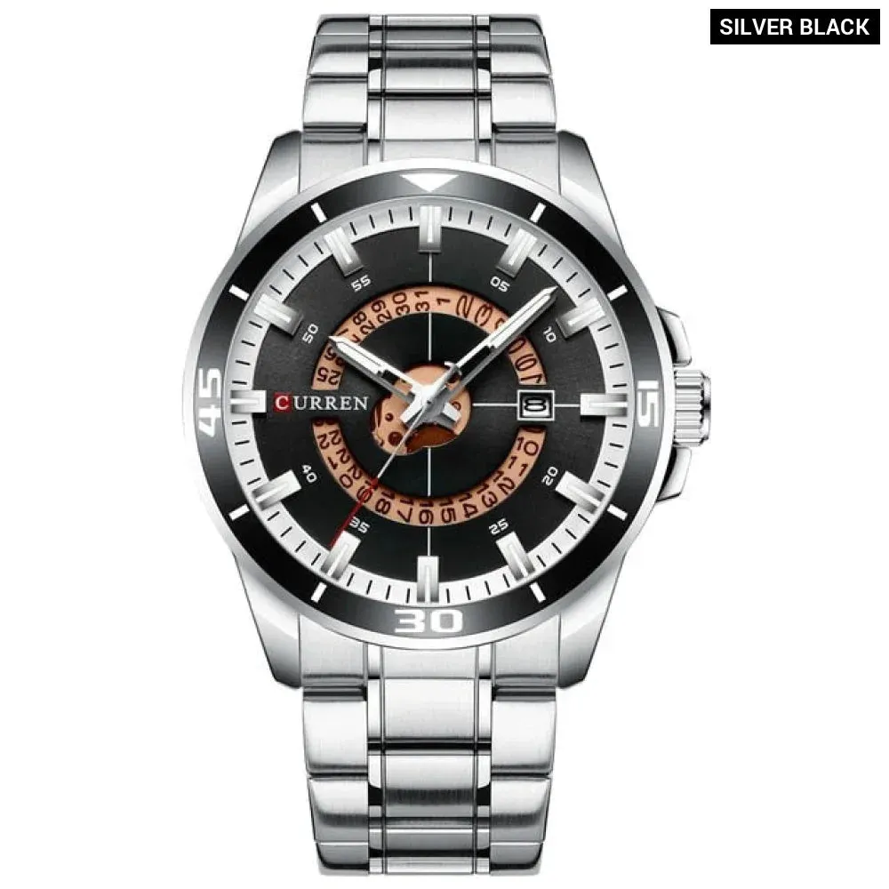 Fashion Design Stainless Steel Quartz Wristwatch with Date for Men