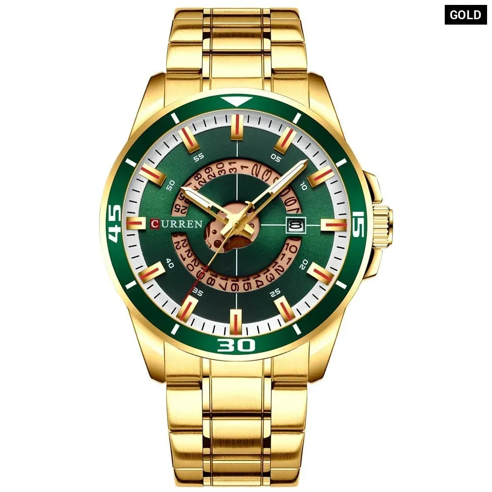 Fashion Design Stainless Steel Quartz Wristwatch with Date for Men
