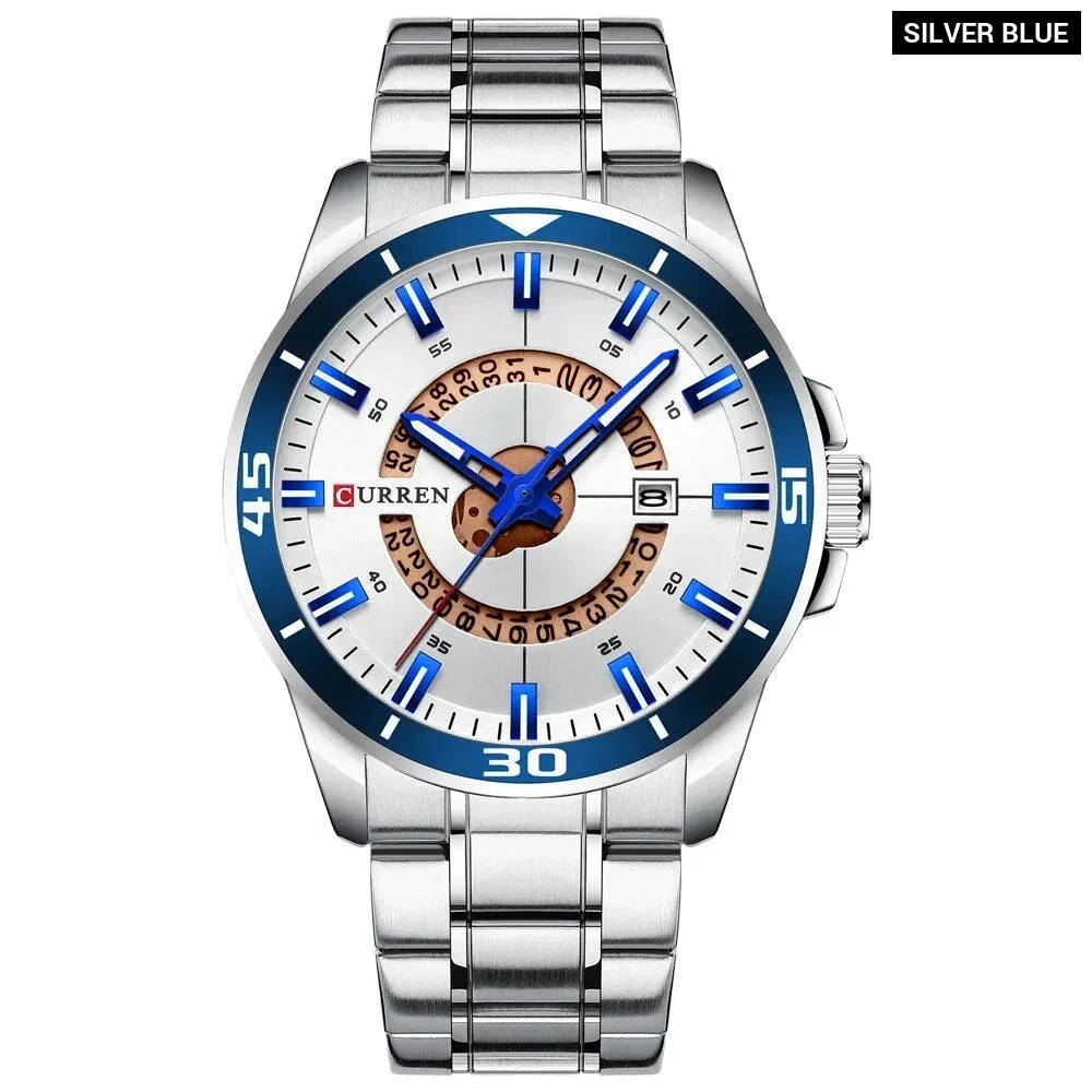 Fashion Design Stainless Steel Quartz Wristwatch with Date for Men