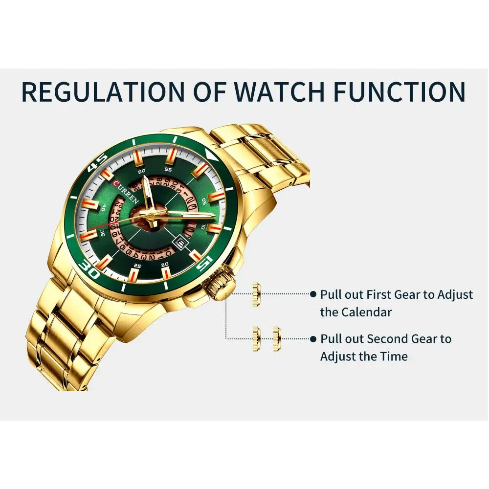 Fashion Design Stainless Steel Quartz Wristwatch with Date for Men