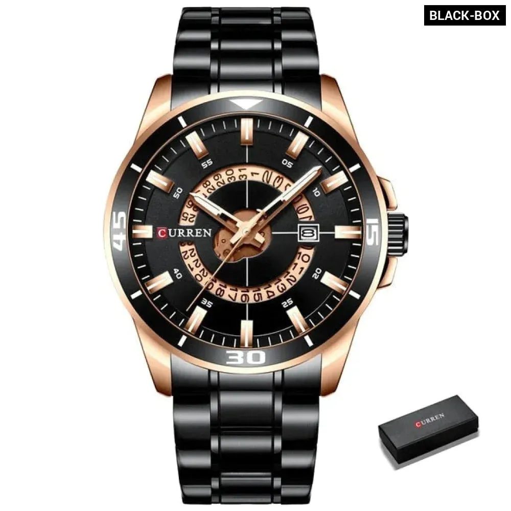 Fashion Design Stainless Steel Quartz Wristwatch with Date for Men