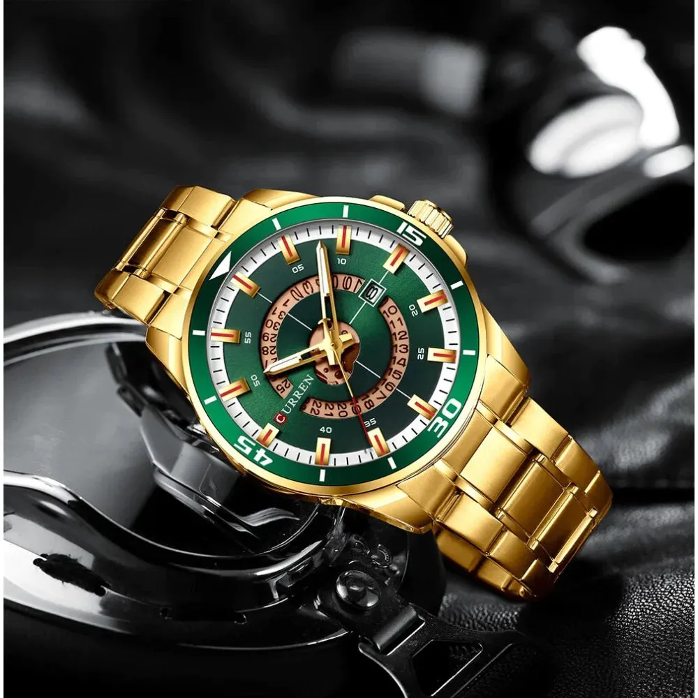 Fashion Design Stainless Steel Quartz Wristwatch with Date for Men