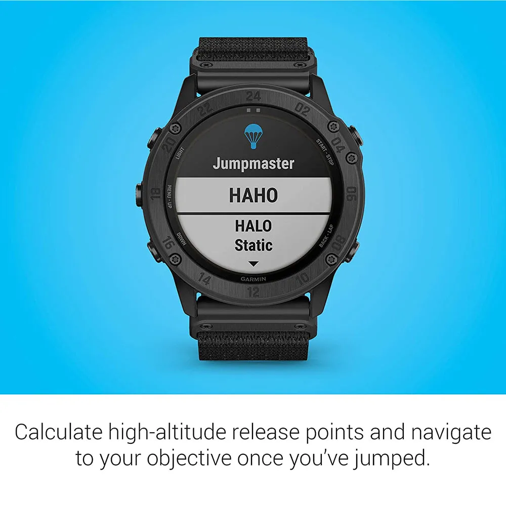 Garmin tactix Black Nylon Band Solar Edition Applied Ballistics Delta Military GPS Smart Watch - 010-02357-50