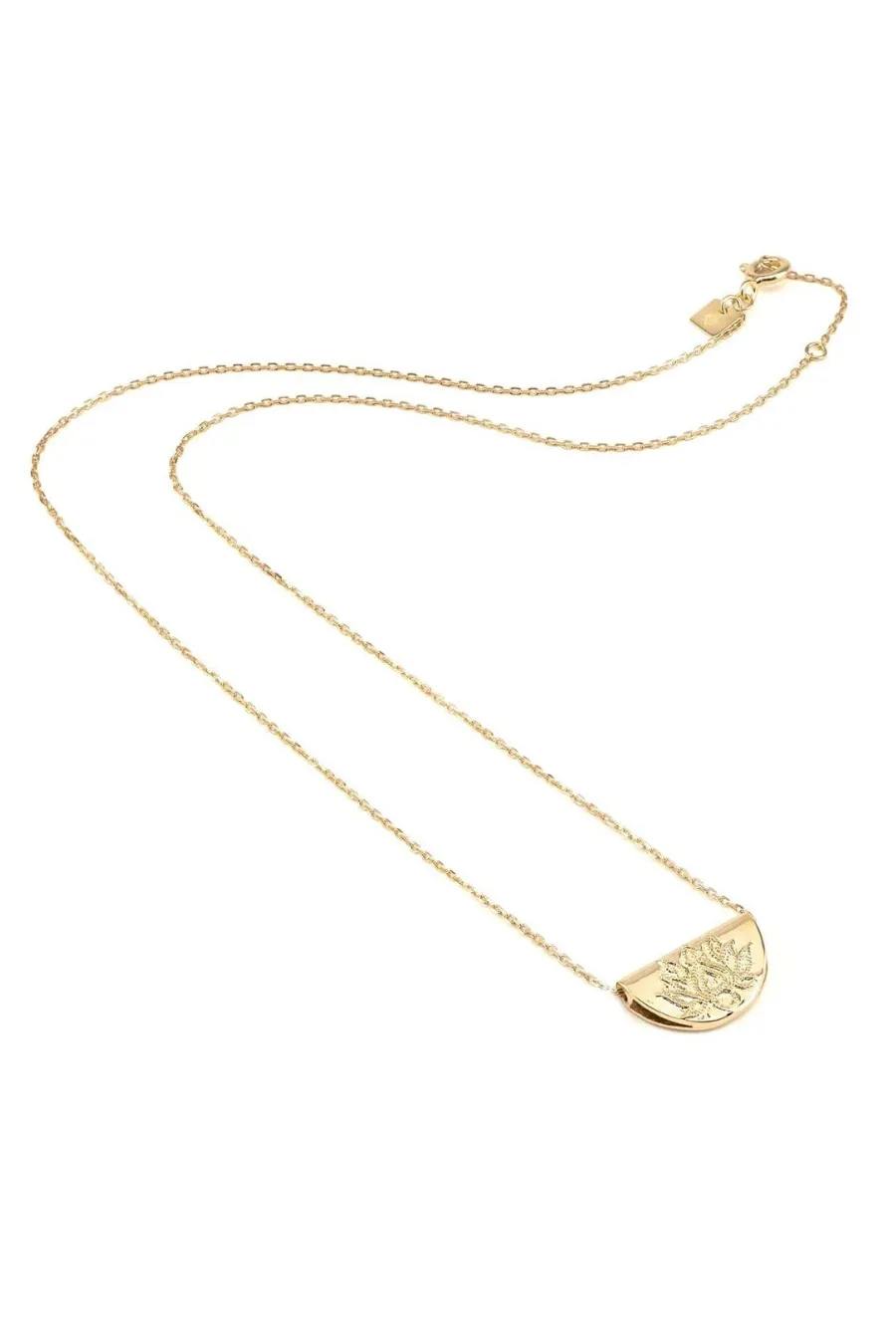 Gold Lotus Short Necklace