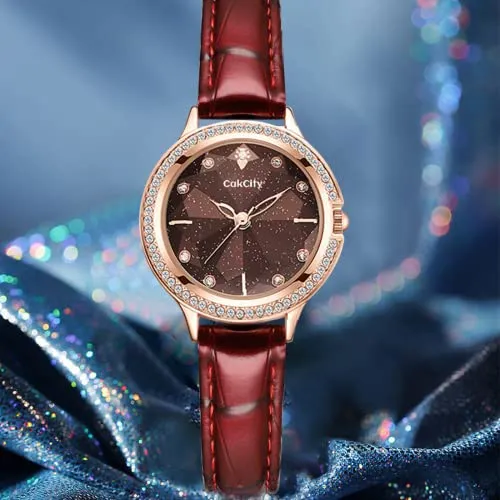Hardened Face Crystal Starry Sky Watch for Women
