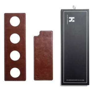 Holme & Hadfield Vegan Leather Watch Case Padding Rustic Brown Drawer Accessory