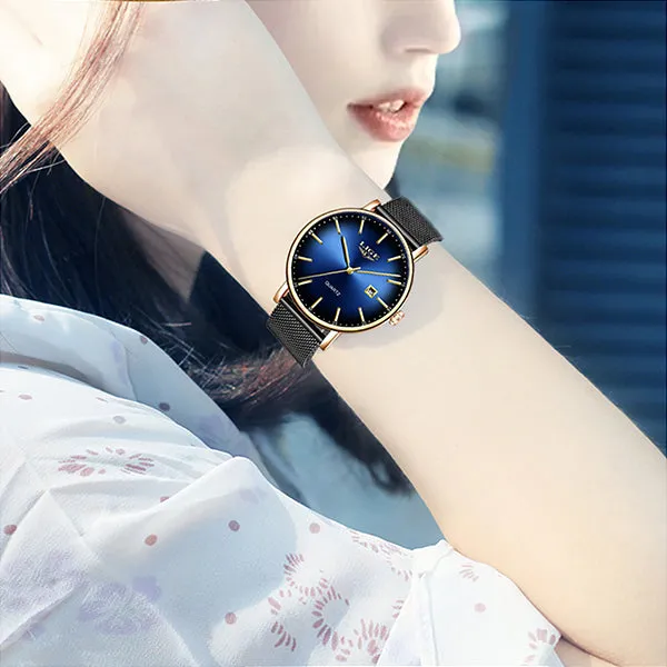 LIGE Womens Simple Elegance Watch, 30M Waterproof