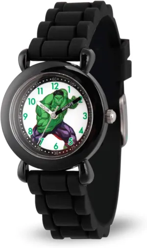 MARVEL Kids' Plastic Time Teacher Analog Quartz Silicone Strap Watch