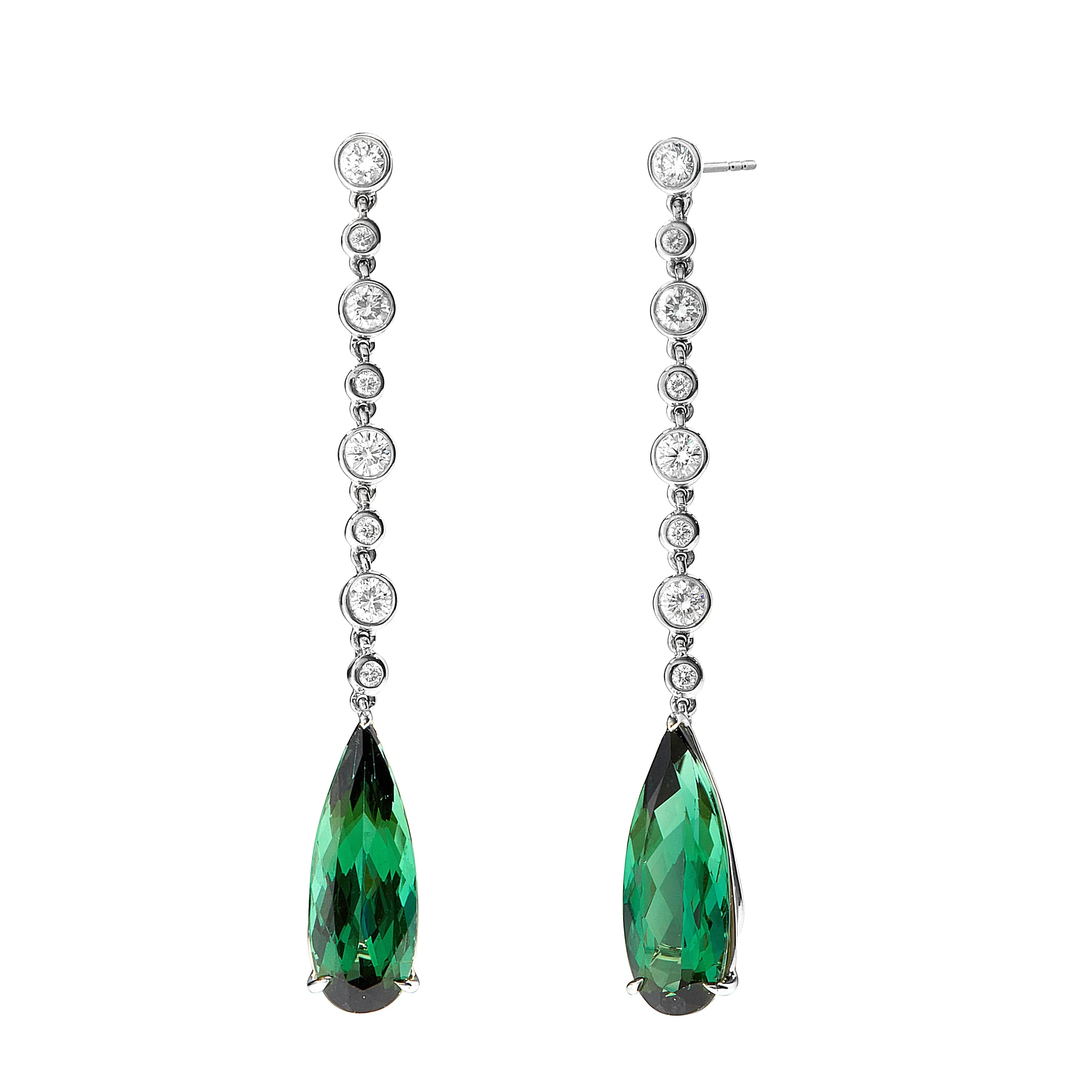Mogul Gemstone Pear Earrings