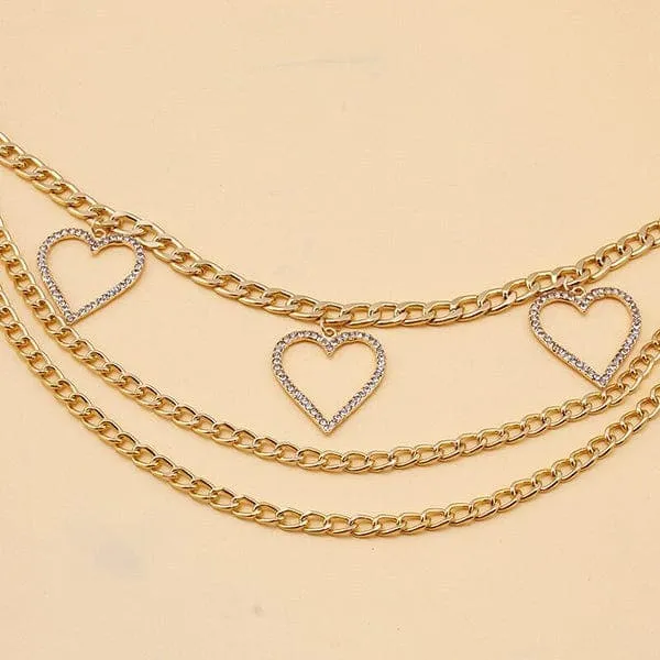 Peach Heart Waist Chain