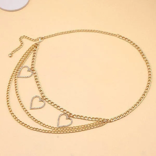 Peach Heart Waist Chain
