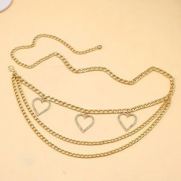 Peach Heart Waist Chain