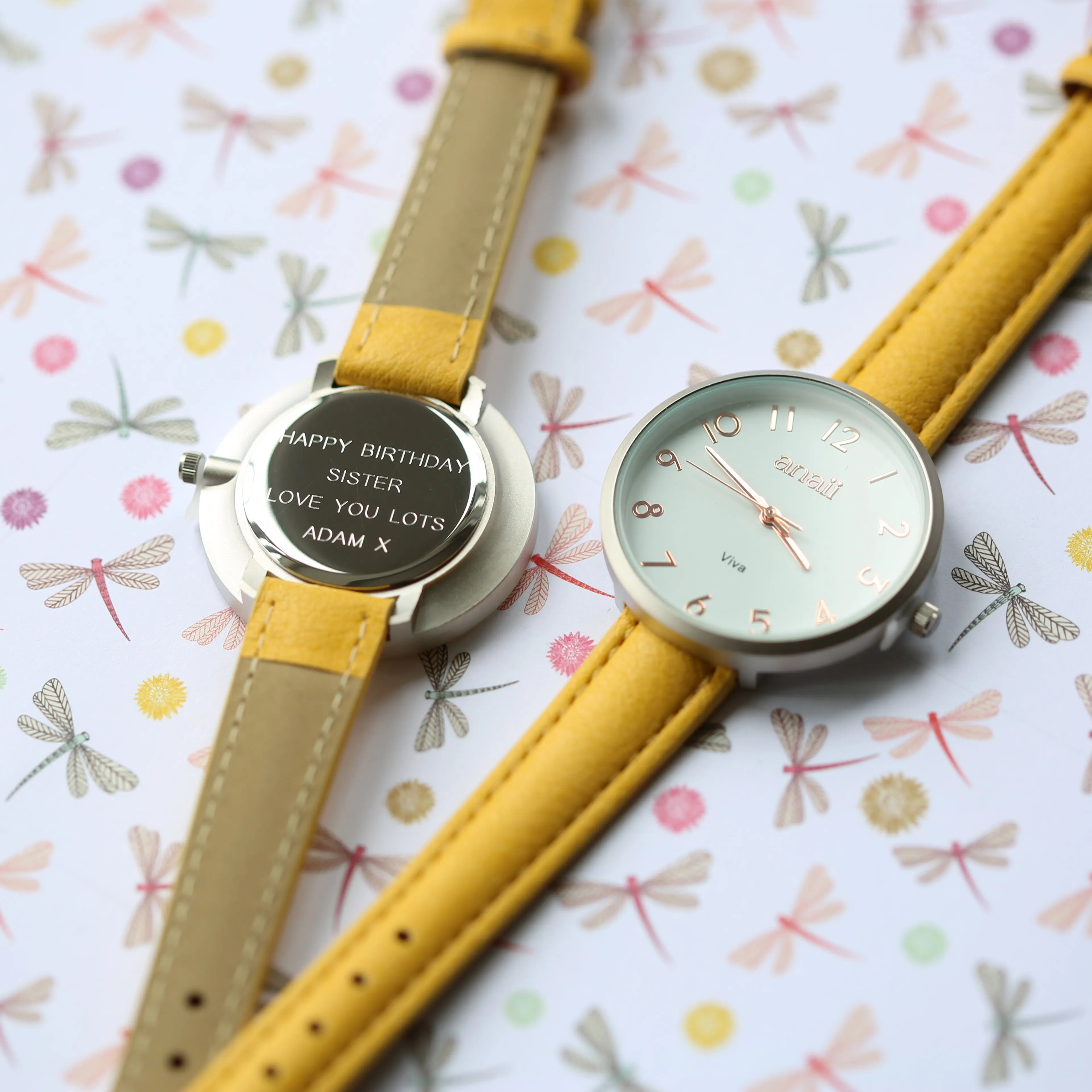 Personalised Yellow Watch Anaii