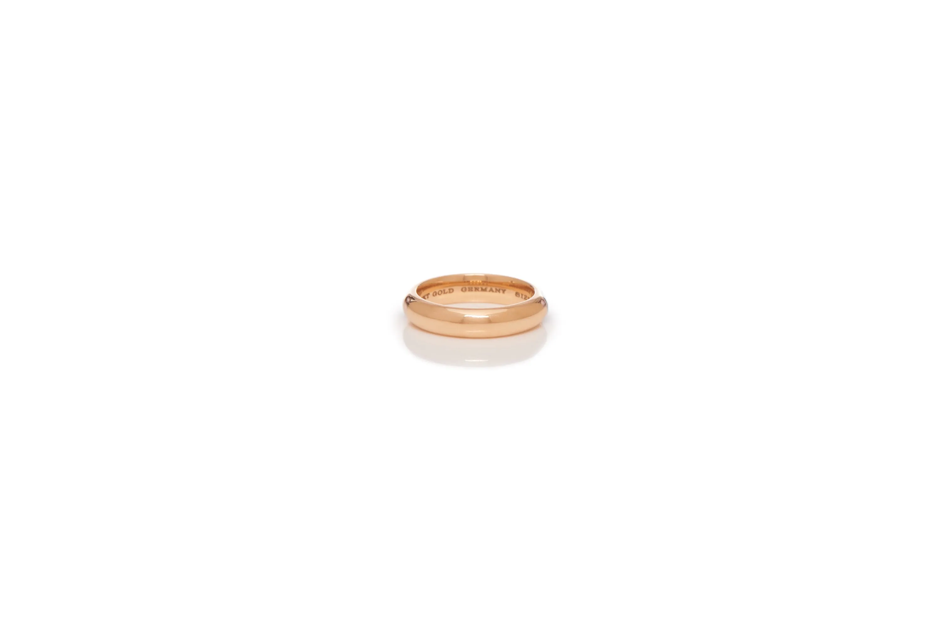 Ring in 18K Rose Gold & Vitreous Green Enamel
