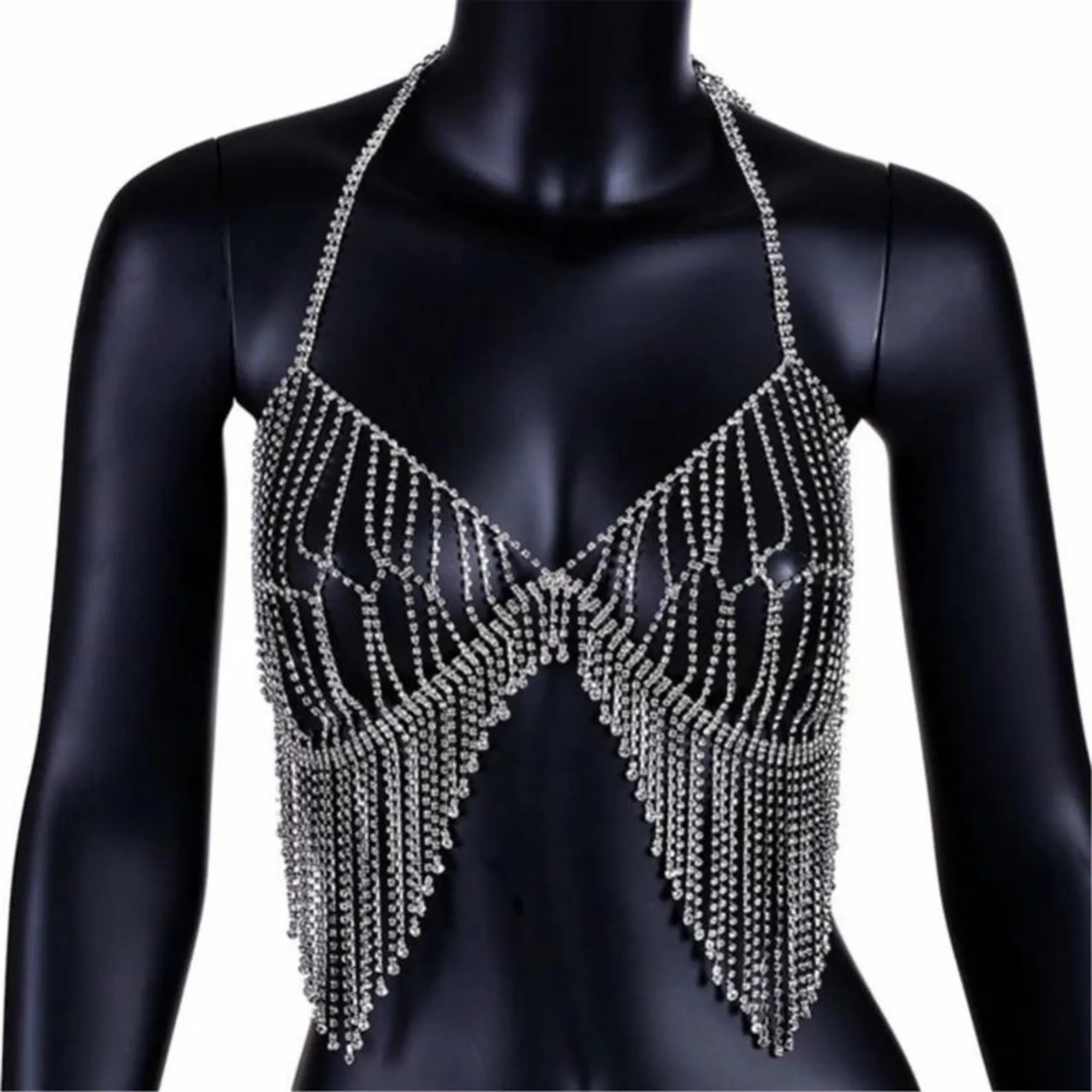 Sexy Diamond Studded Chain Bikini Bracelet Chain Body Chain