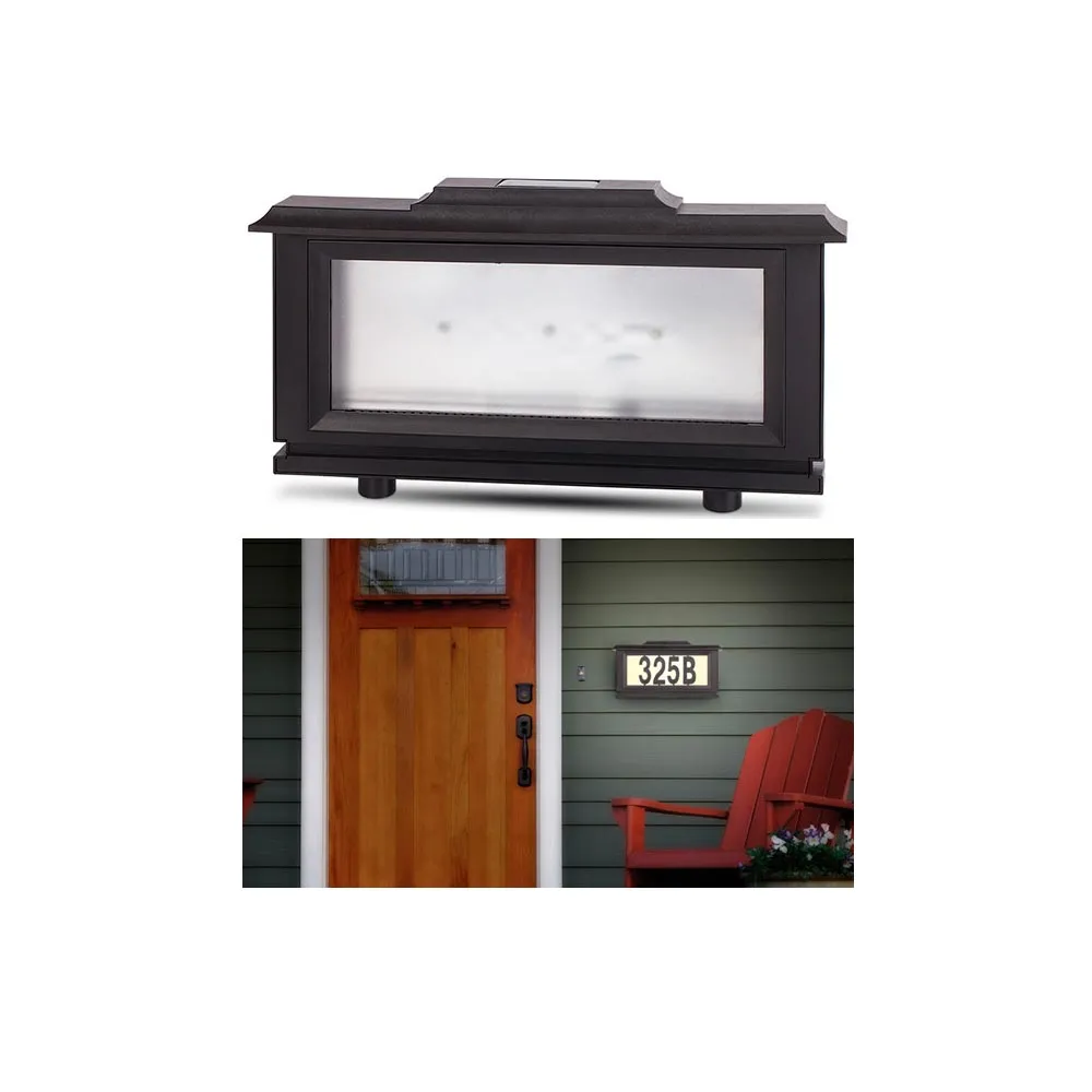 Solar Powered Address Sign Night Light Home House Number Illuminated Display LED