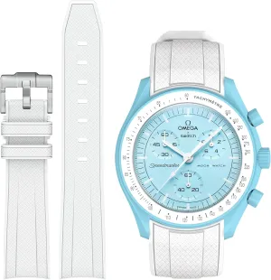 Stanchev - Omega, Swatch, Speedmaster 20mm Watch Band, No Gap, Soft Silicone, for Men and Women