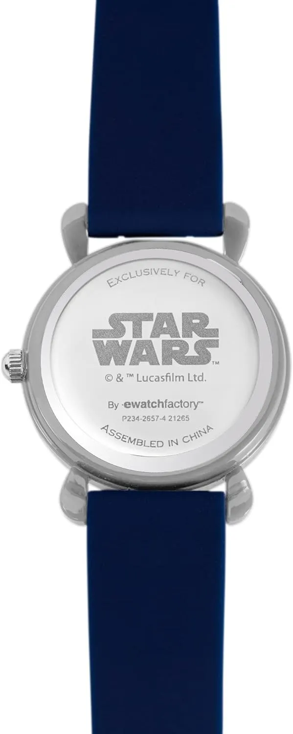 Star Wars The Mandalorian Kids' Plastic Time Teacher Analog Quartz Silicone Strap Watch