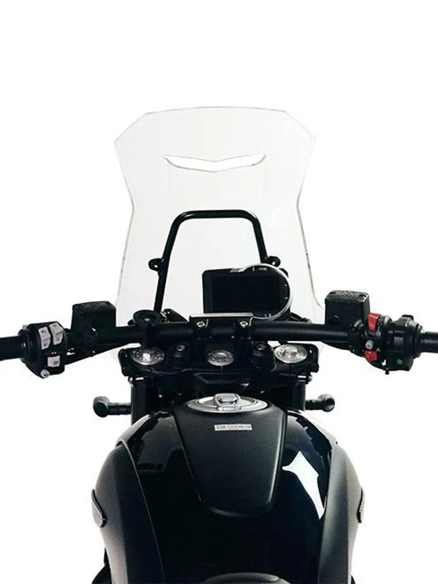 UNIT Garage Windshield with GPS support for Ducati Scrambler 400/800 (2023-on)